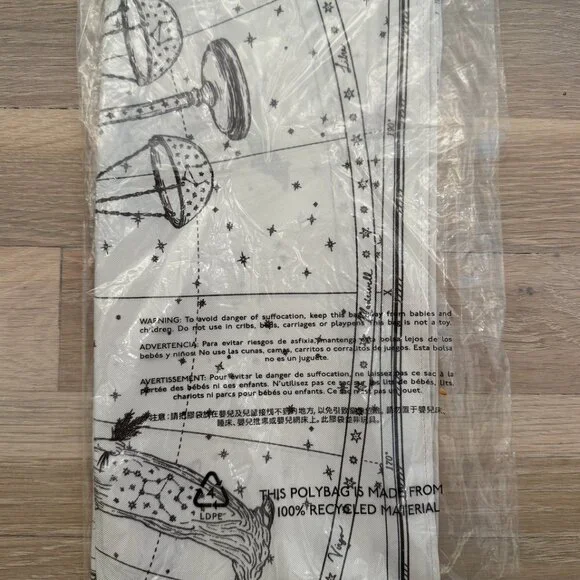 Madewell Silk Bandana Cream Astrological Print NWT - Picture 3 of 3